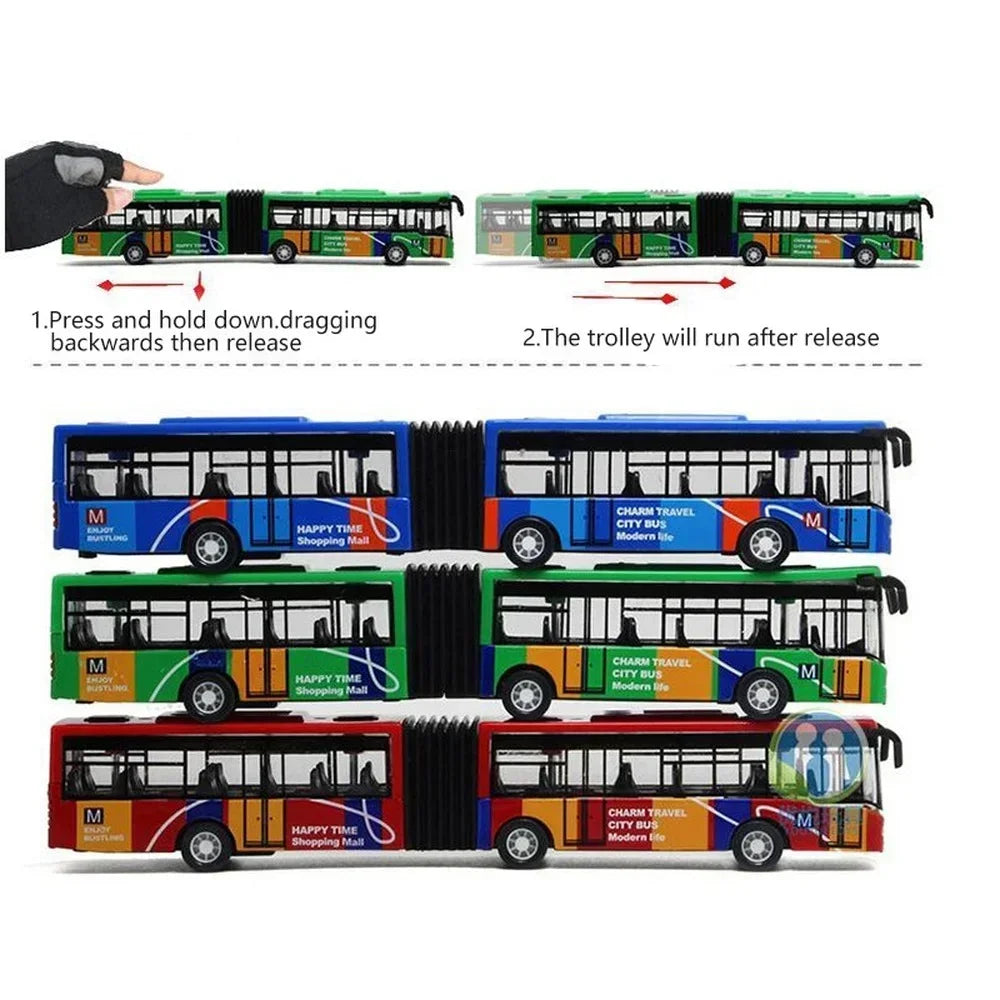 1:64 Alloy City Bus Model Vehicles City Express Bus Double Buses