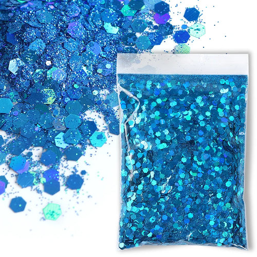 30g/Bag Holographic Chunky Glitter Craft Glitter Powder Mixed Chunky