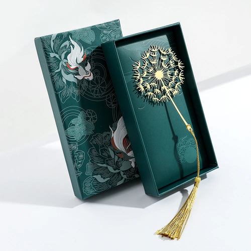 Chinese Style Handmade Book Mark Golden Rose Lotus Flower Bookmarks