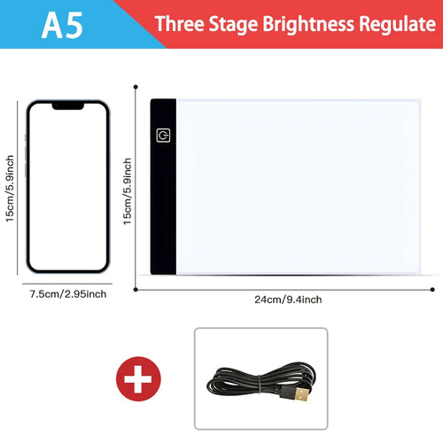 A3/A4/A5 Level Dimmable Led Drawing Copy Pad Board Children's Toy