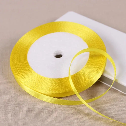 25Yards 6mm Silk Satin Ribbons for Crafts Bow Handmade accessories for