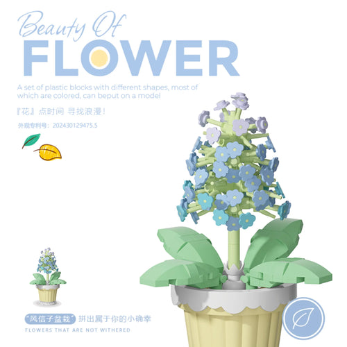 Potted Building Blocks Simulate Succulent Flower Bouquets, Creative