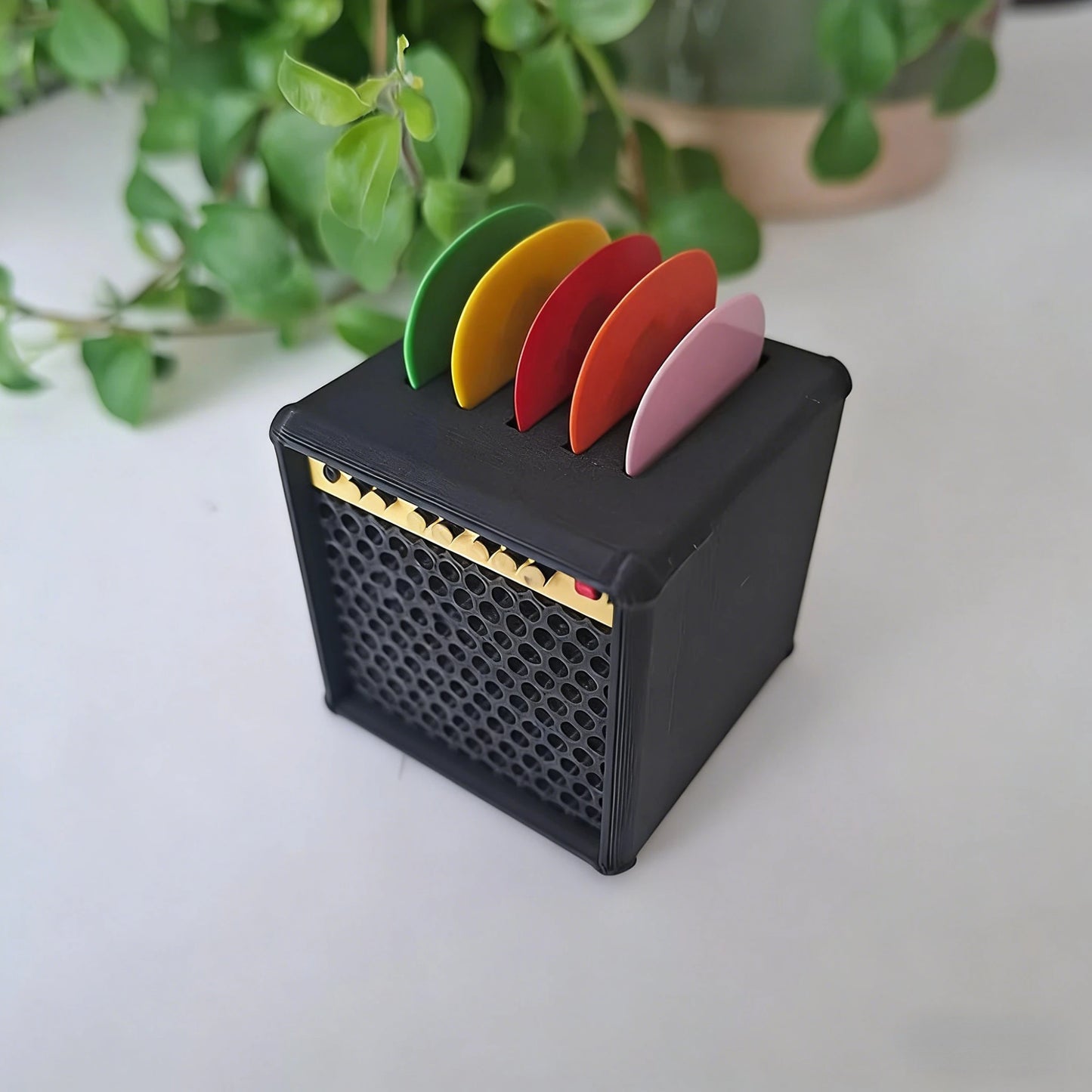 Vintage Speaker Guitar Pick Holder, Portable Guitar Picks Clip,Gift