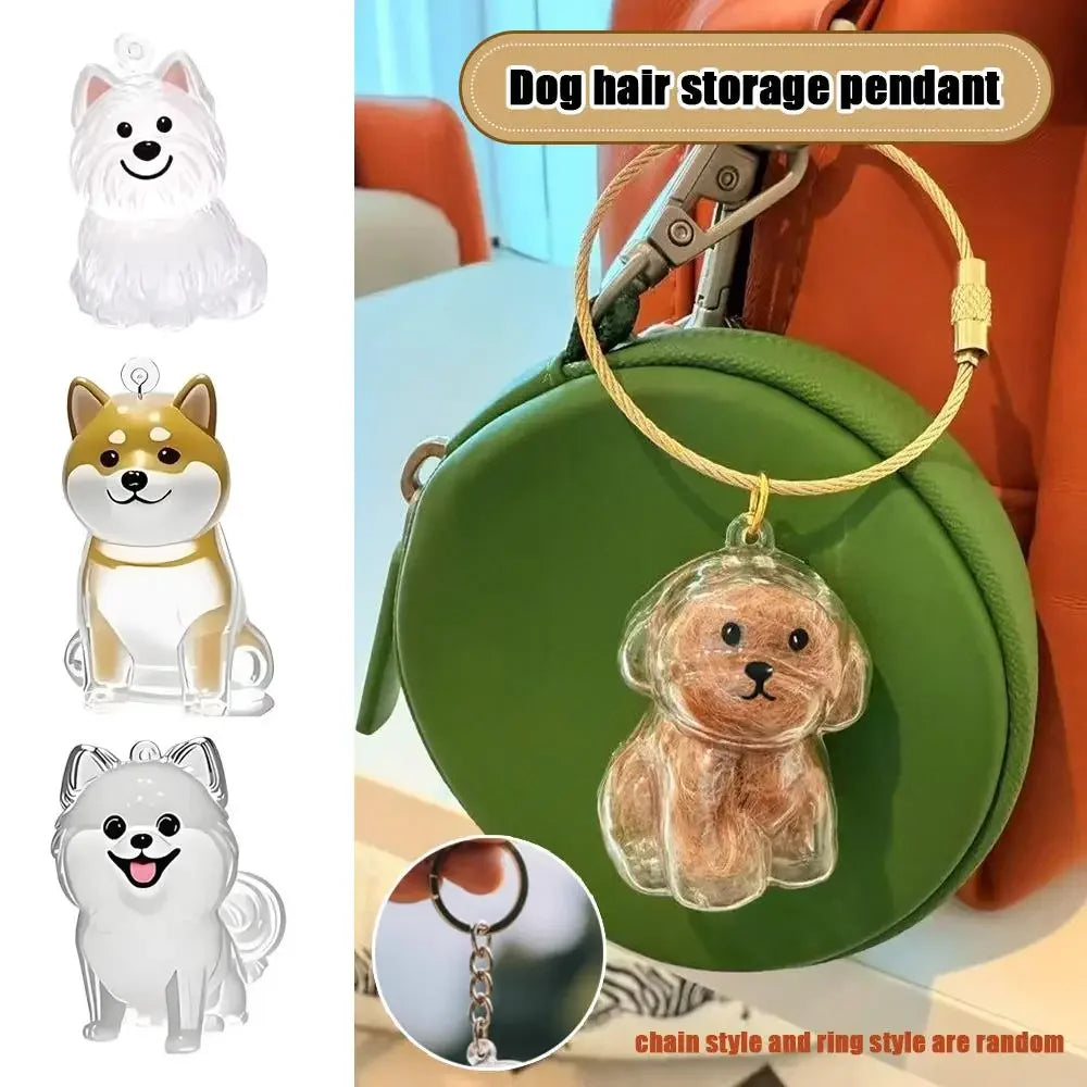 Cat/Dog Hair Storage Capsule Unique Keychain Hanging Pet Memorial
