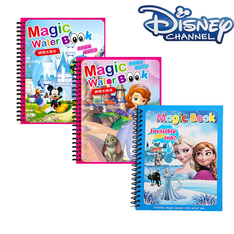 Disney Cartoon Frozen Water Painting Drawing Toys Set Graffiti Minnie