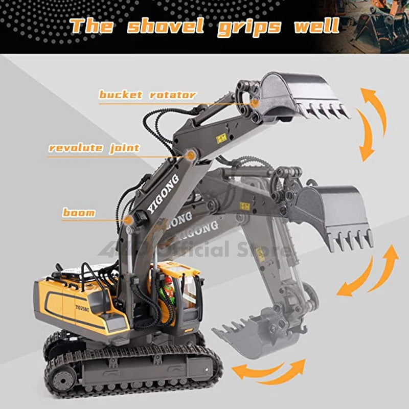 4WD Remote Control Excavator 4x4 Alloy Dump Truck Bulldozer Radio