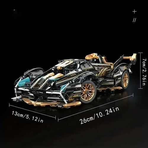 1690 Piece V12 Model Car Building Block Set - Upgraded Version,
