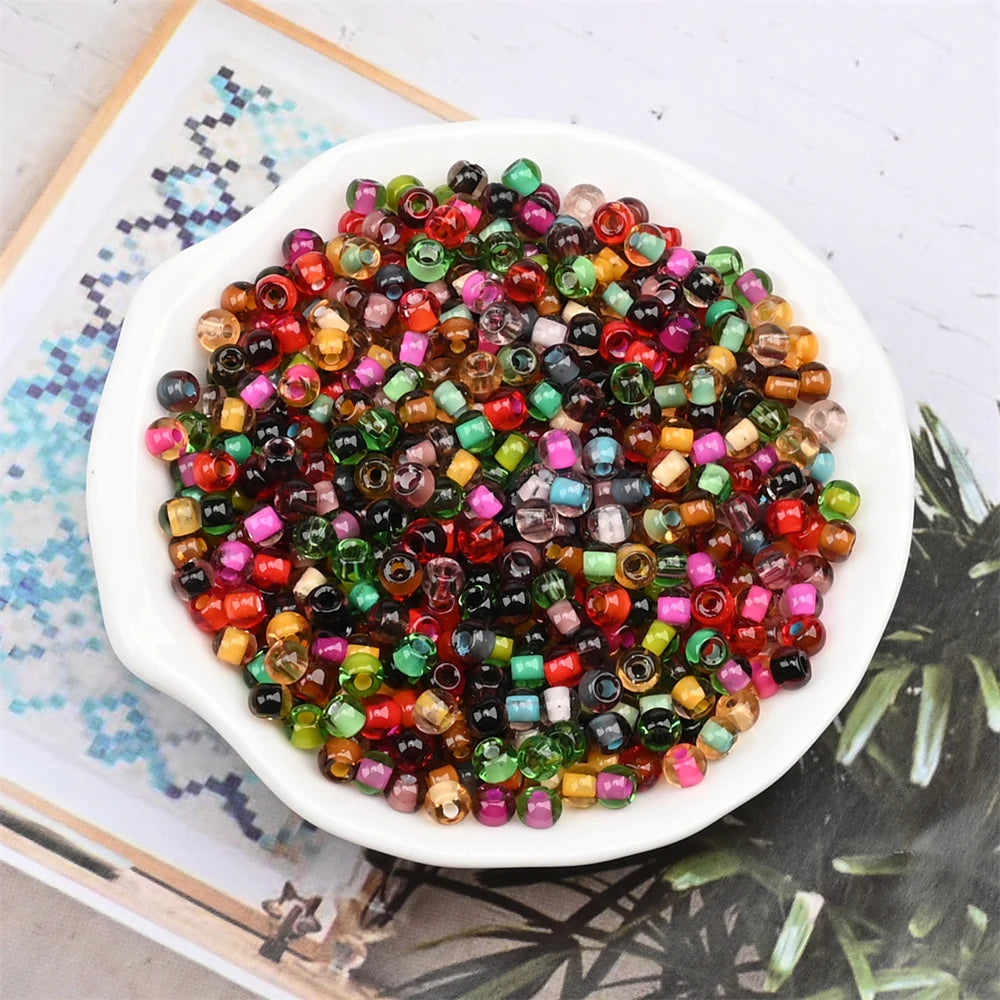 4.0mm Czech Glass Mini Beads Dye Core Small Glass Beads for DIY Making