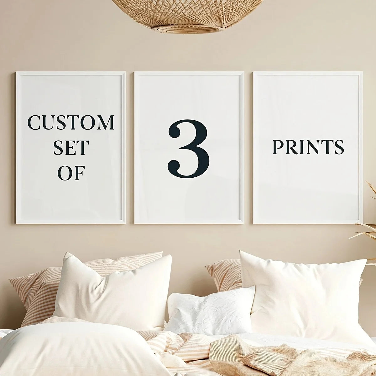 3pcs/set Custom Canvas Printing Personalized Photo Suitable for Family