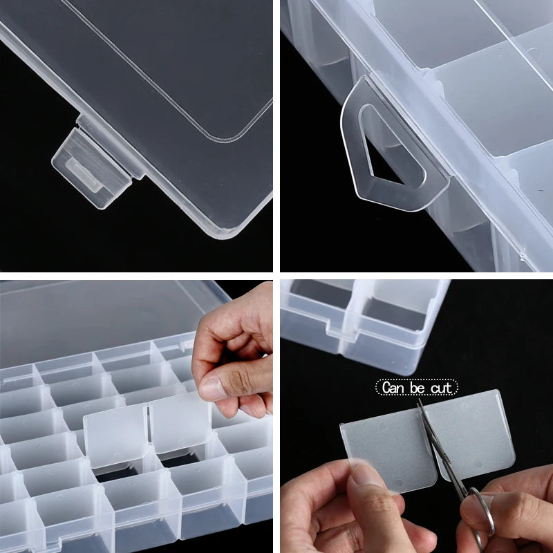 36 Grids Plastic Organizer Box Storage Container Jewelry Box with