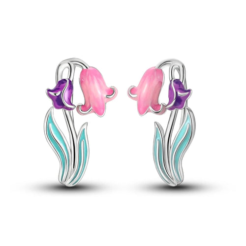 925 Sterling Silver Colored Zirconium Stars Hoop Earrings For Women
