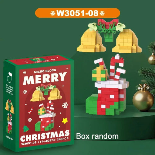 Christmas Gifts Micro Building Block Series Santa Claus Reindeer