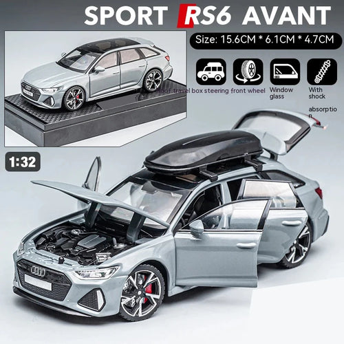 1:32 RS6 Model Car, Black Edition: Customized for Kids Realistic