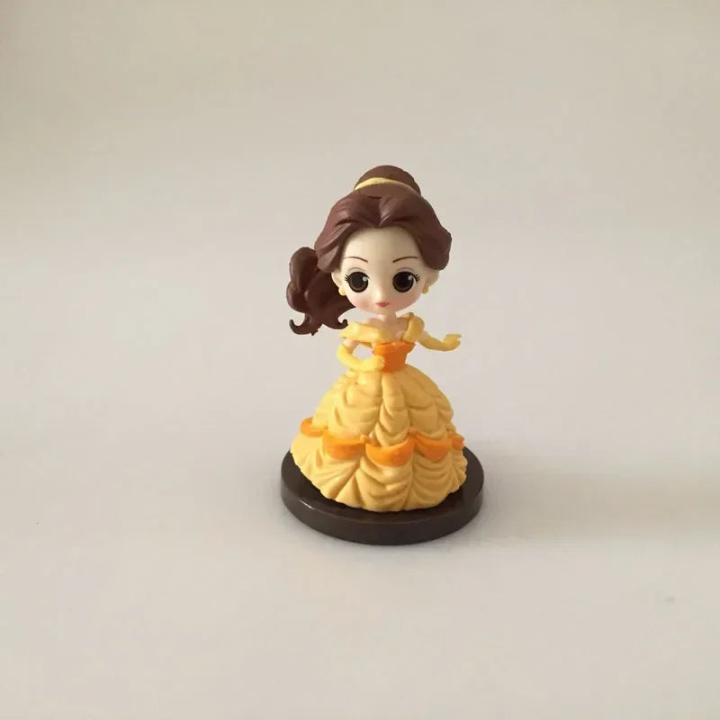 5-8cm 8pcs/set Q Posket Princess Tiana Snow White Rapunzel Ariel