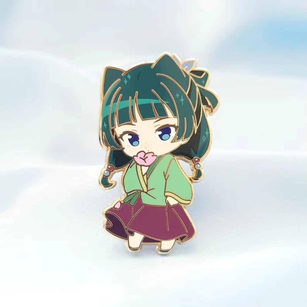 Fashion Maomao Enamel Pin Anime Character Cute Expression Lapel Pin