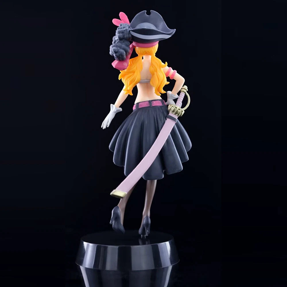 19.5CM Anime One Piece Nami Black Clothes Action Figure ONE PIECE FILM