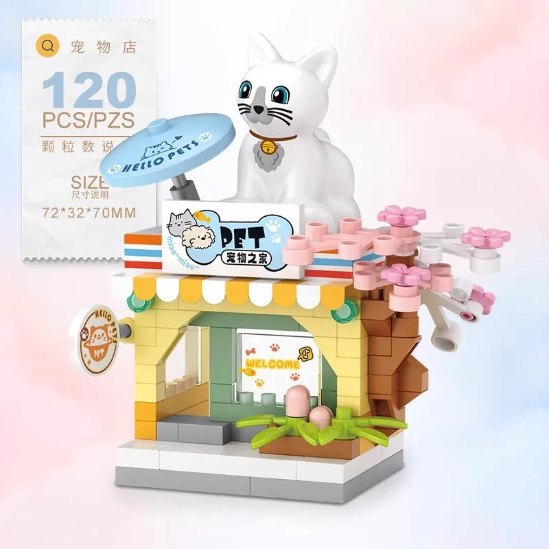Street View Restaurant Dessert Coffee Pet Fruit Store Model Building