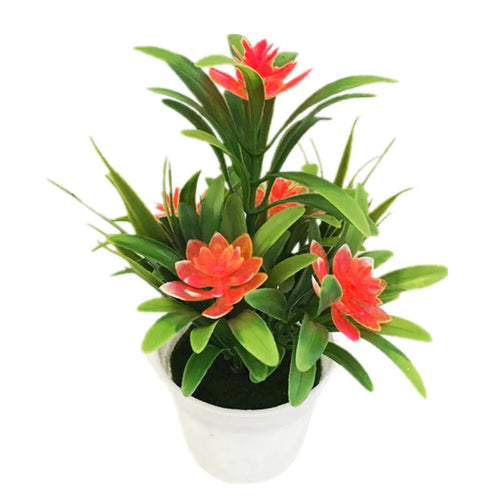 Artificial Flowers Plant Pot Simulate Fake Plastic Flowers Home Office