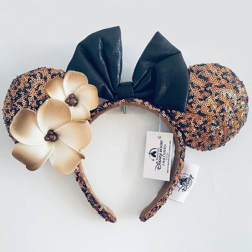 Disney Princess Headband Mickey Ear Rapunzel Snow White Sequin Bow