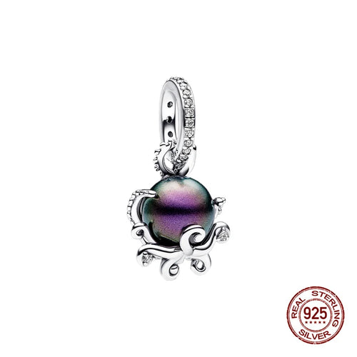 New S925 sterling silver Disney Mickey Mouse pendant bead suitable Fit