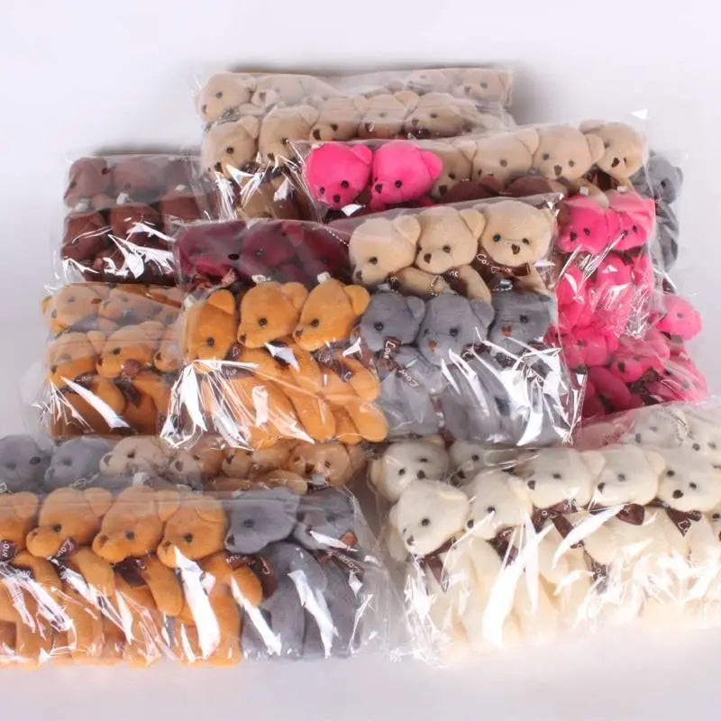 12Pcs/Lot Soft Stuffed Bear Plush Toys Mini Teddy Bear Dolls Toy Small