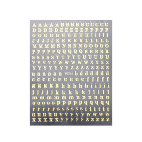 2-9mm Alphabet Letters Numbers Decor Stickers Gold Silver Epoxy Resin