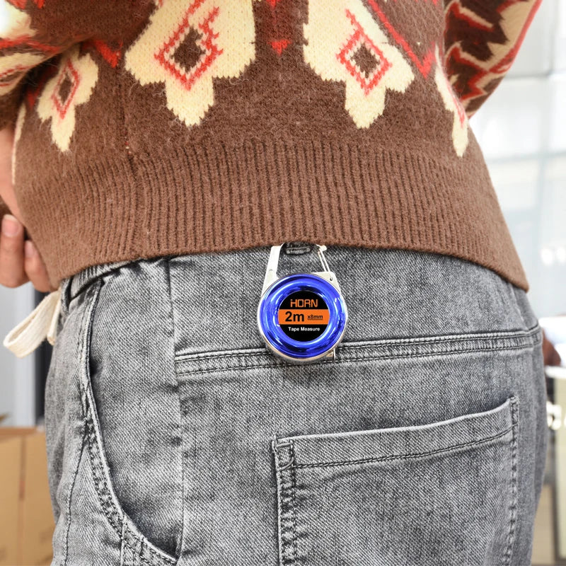 1pc Mini Keychain Tape Measure 2m Steel Tape Measure Delicate Small