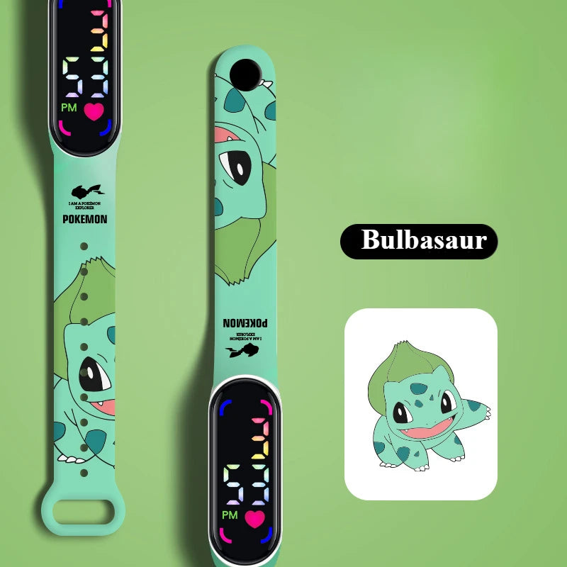 Pokemon Watch Pikachu Gengar, LED Digital Waterproof Watch for Kids,