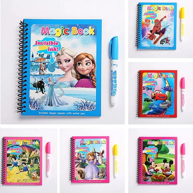Frozen Disney Kids Puzzle Graffiti Painting Book Mickey Mouse Cars