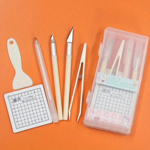 DIY Scrapbooking Tool Kit, DIY Hand Tools Set with Pen, Carving Knife,