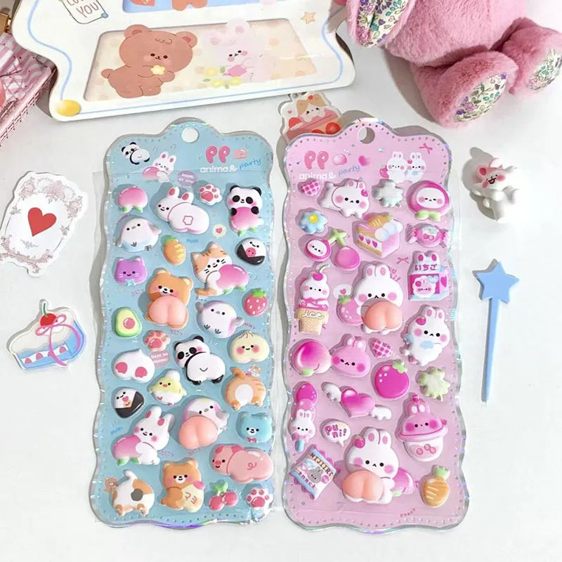 Cute Bunny Stereo Foam Stickers  Self-Adhesive Stickers for