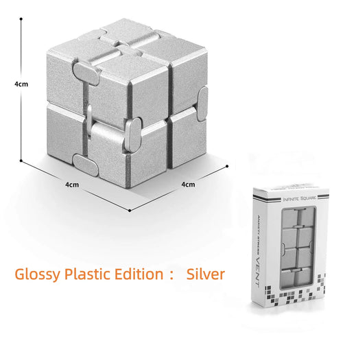 Alloy&Plastic Infinity Cube Fidget Toy Ultra-Durable Sensory Stress