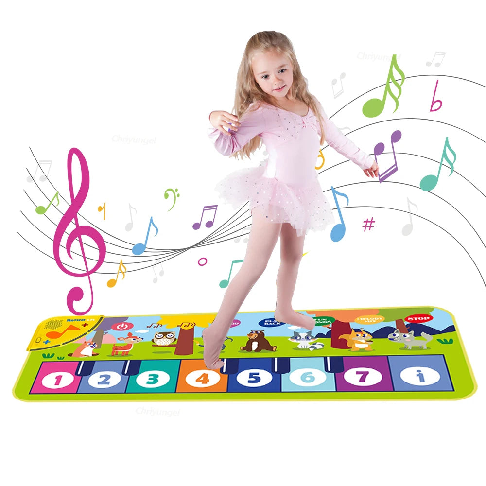 Piano Mat for Kids 80*30cm Toddlers Floor Keyboard Dance Mat Play