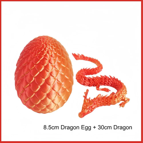 3D Mini Chinese Dragon Surprise Egg Movable Joint Tabletop Decoration