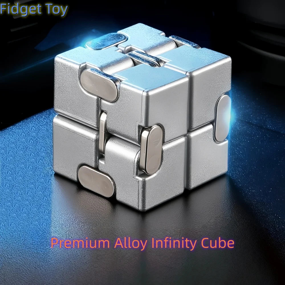 Alloy&Plastic Infinity Cube Fidget Toy Ultra-Durable Sensory Stress