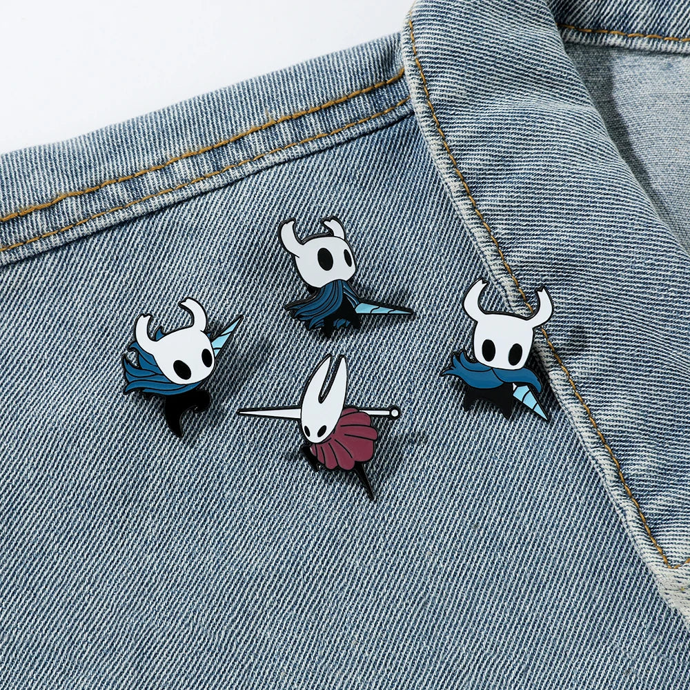 Hollow Knight Enamel Pins Cute Cartoon Metal Brooch Game Jewelry Badge