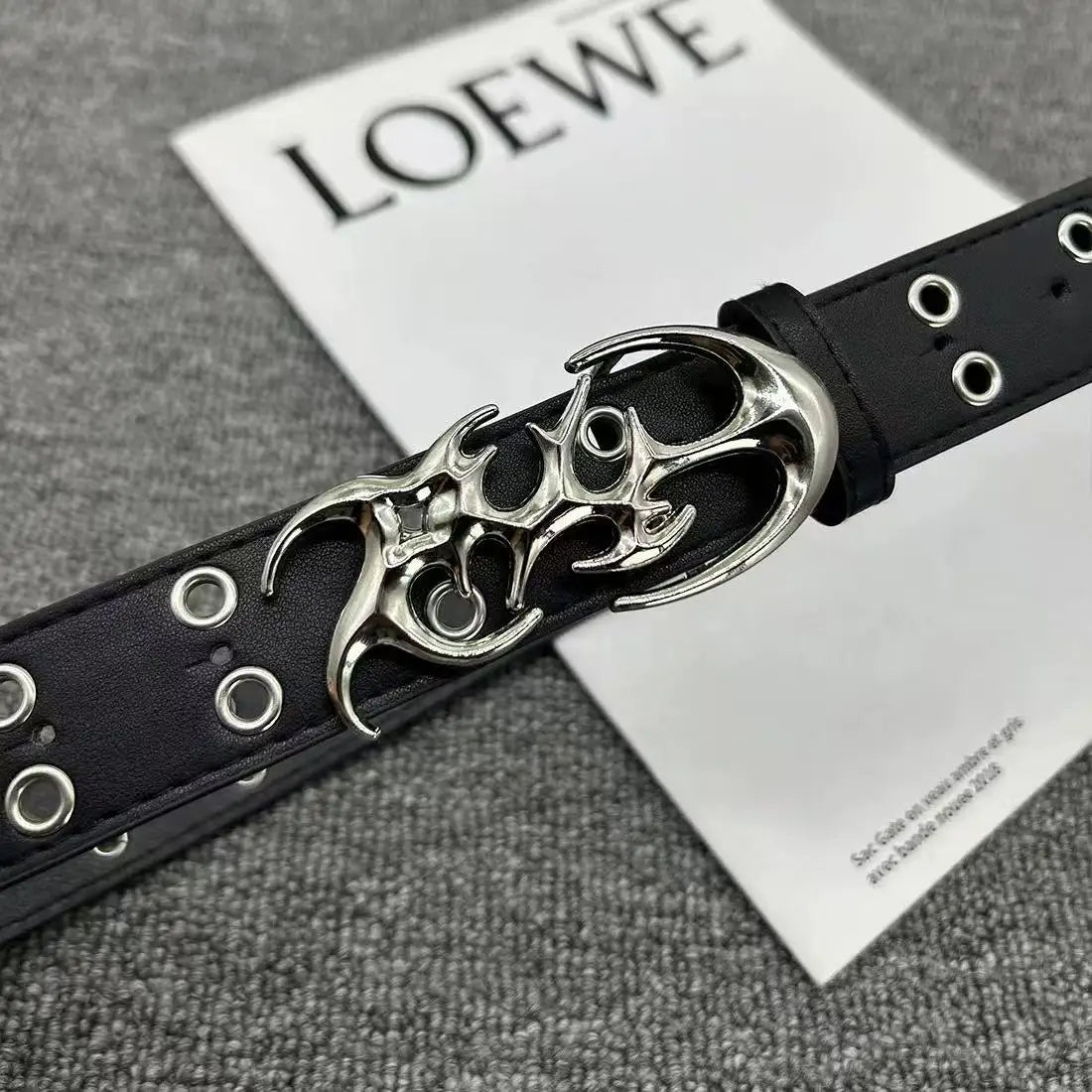 New Stylish Y2K Hollow PU Leather Fashion Punk Belt For Men