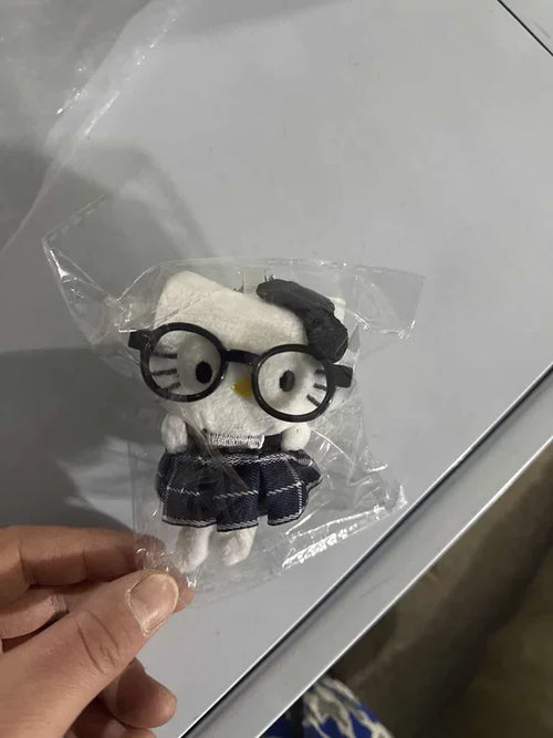 Sanrio Hello Kitty Peripheral Doll Keychain Cute Fashion Sunglasses Kt