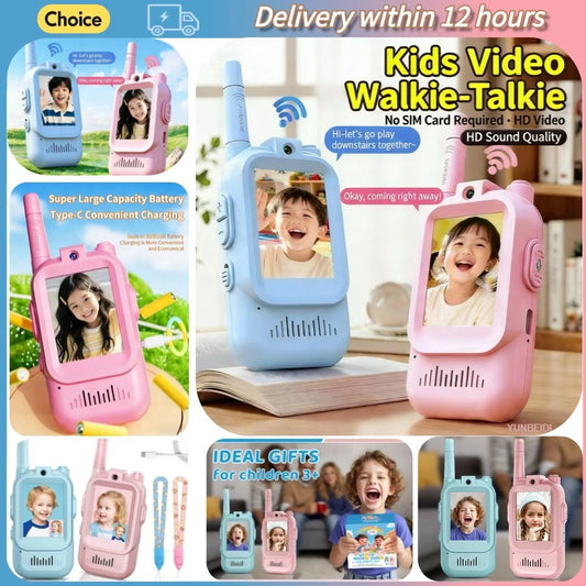 2PCS Kids Video Walkie Talkies USB Charging Indoor and Outdoor High