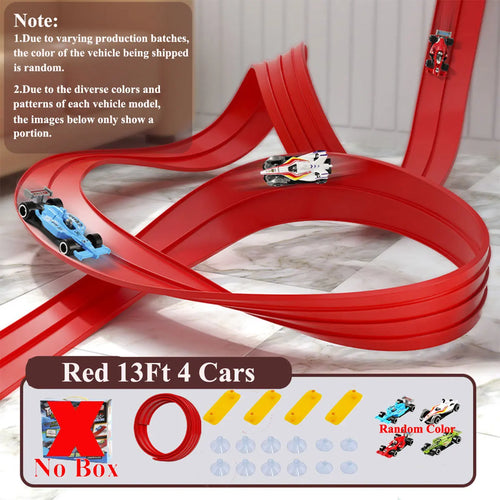 Flexible Race Track Children Toys DIY Double-track Racing Car Ramp