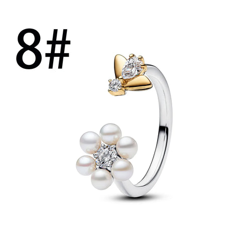 New 925 Sterling Silver Charms Heart Bee Flower key Lock Earrings