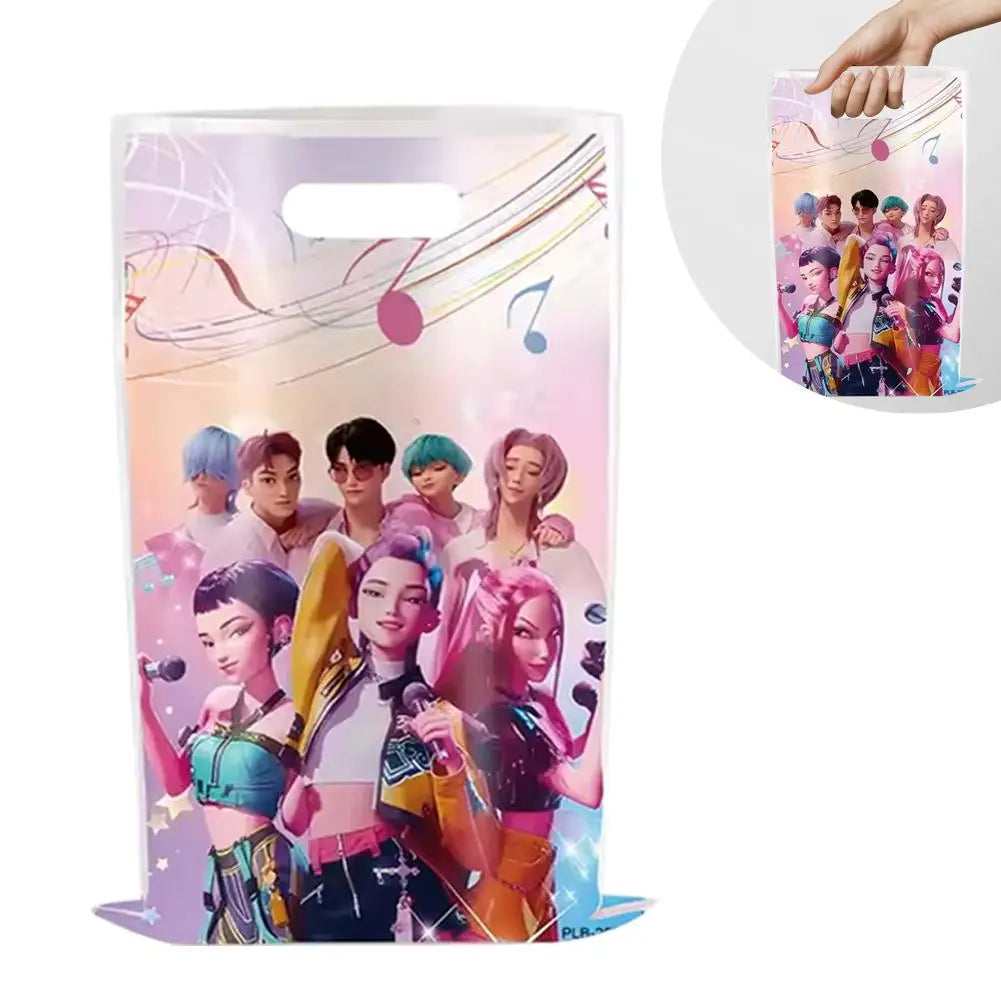 10PCS K-Pop Demon Hunter Theme Party Gift Bags Birthday Candy Bags