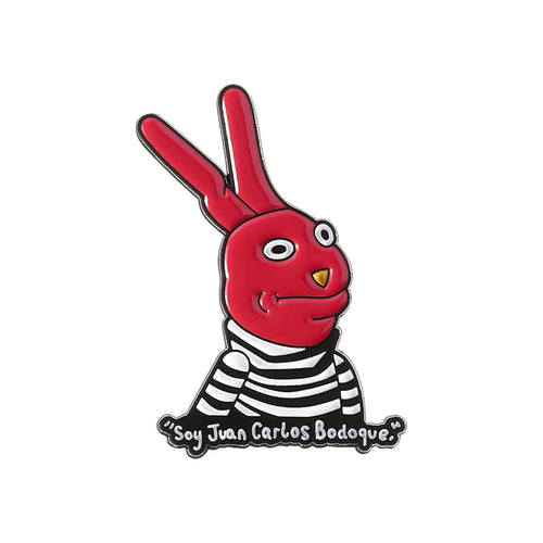 Red Rabbit Enamel Pins Custom NUNCA HABIA VISTO TANTA CACA JUNTA