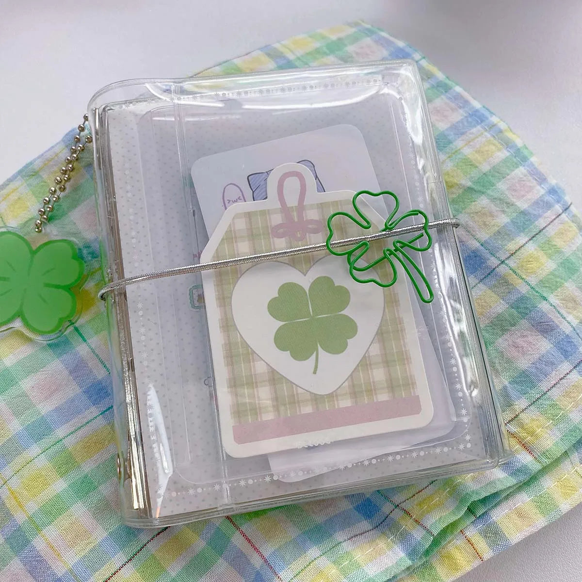 10pcs INS Style Paper Clips Lucky Four-Leaf Clover Bookmark Aesthetic