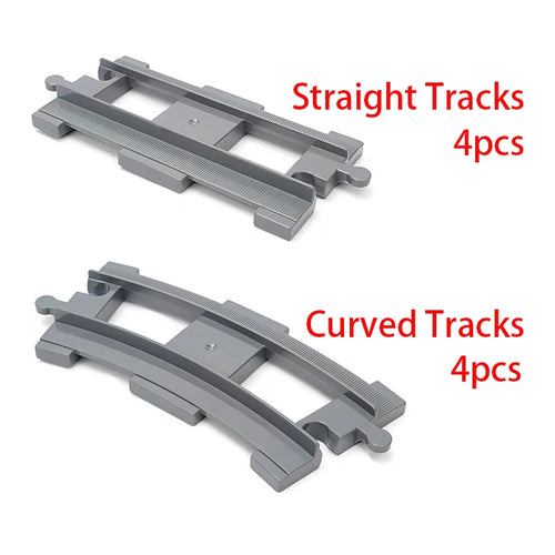 Big Size Building Block Bricks Train Tracks Crossover Parts Switch