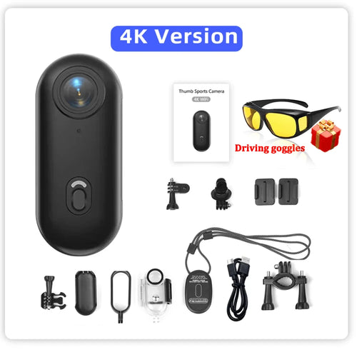 4K Pocket Magnetic POV Vlog Cam Portable Body Recorder Mini WiFi