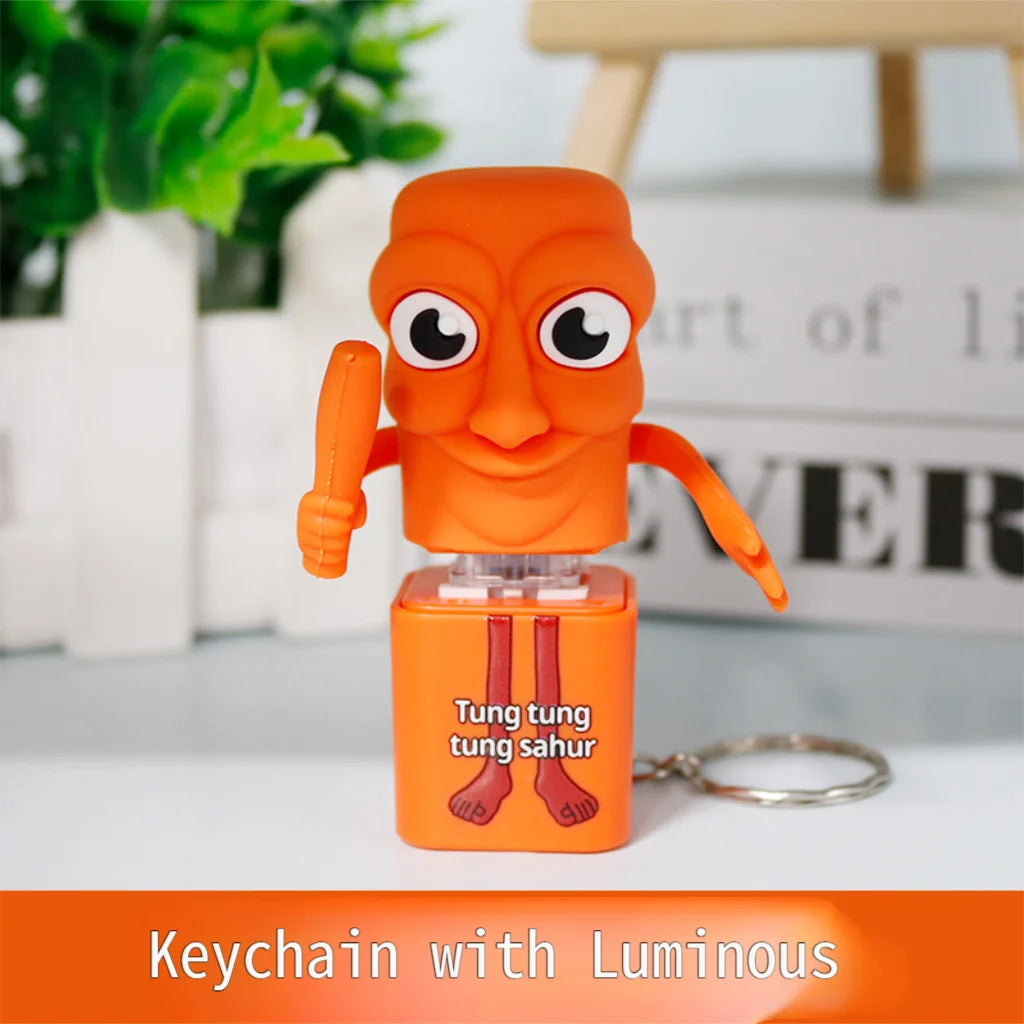 Stick man Tung tung tung Tungtungtung Anime Wooden Keychain Stick Man