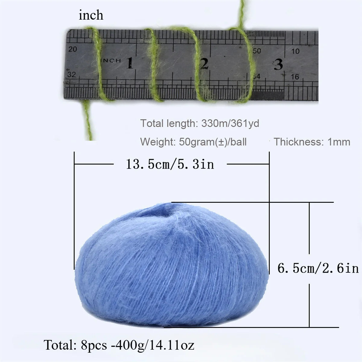 8pcs 400g Mohair Yarn For Crocheting And Knitting DIY Pet Toys  DIY
