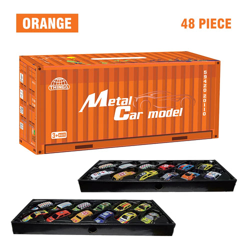10-48 Pieces Mini Car Set Inertia Pull Back Cars for Boys Plastic