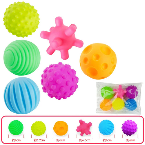 6Pcs Textured Multi Ball Set Develop Tactile Senses Toy Baby Touch
